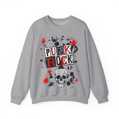 Punk Rock Crewneck Sweatshirt, Casual Streetwear Gift, Music Lover Apparel, Fall Fashion Layer, Unique Graphic Sweater