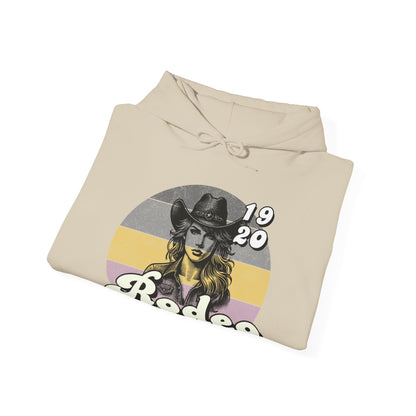 Rodeo Cowgirl Hooded HOODIE - Unisex Heavy Blend™ - Retro Style