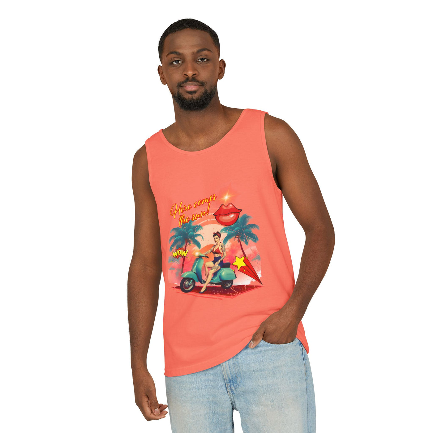Retro Summer Vibes Tank Top Here comes the sun