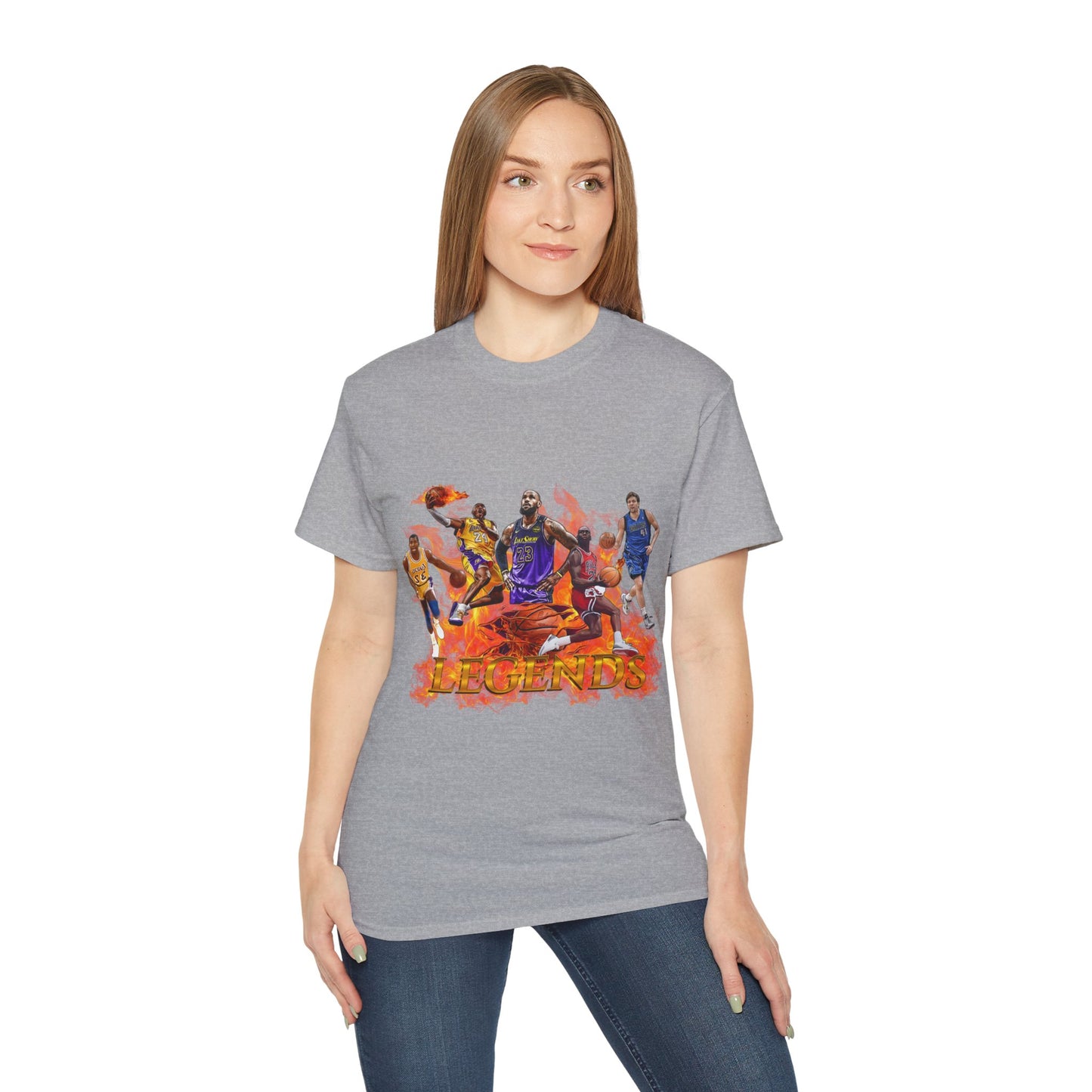Basketball Legends, Cool Sports Shirt, Unisex Cotton T-Shirt