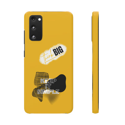 Handyhülle gelbe - Yellow Snap Case - 'Think BIG' for Motivated Individuals