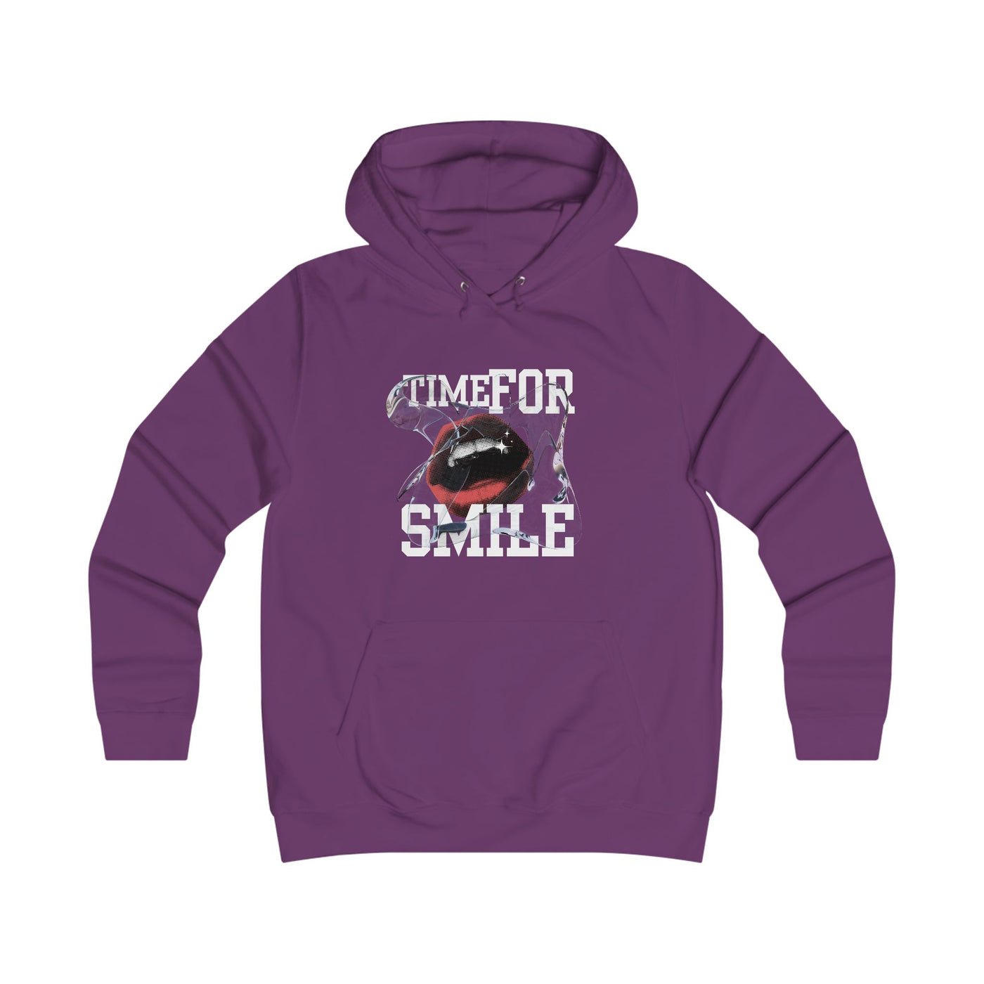 Girlie College Hoodie, Time for Smile