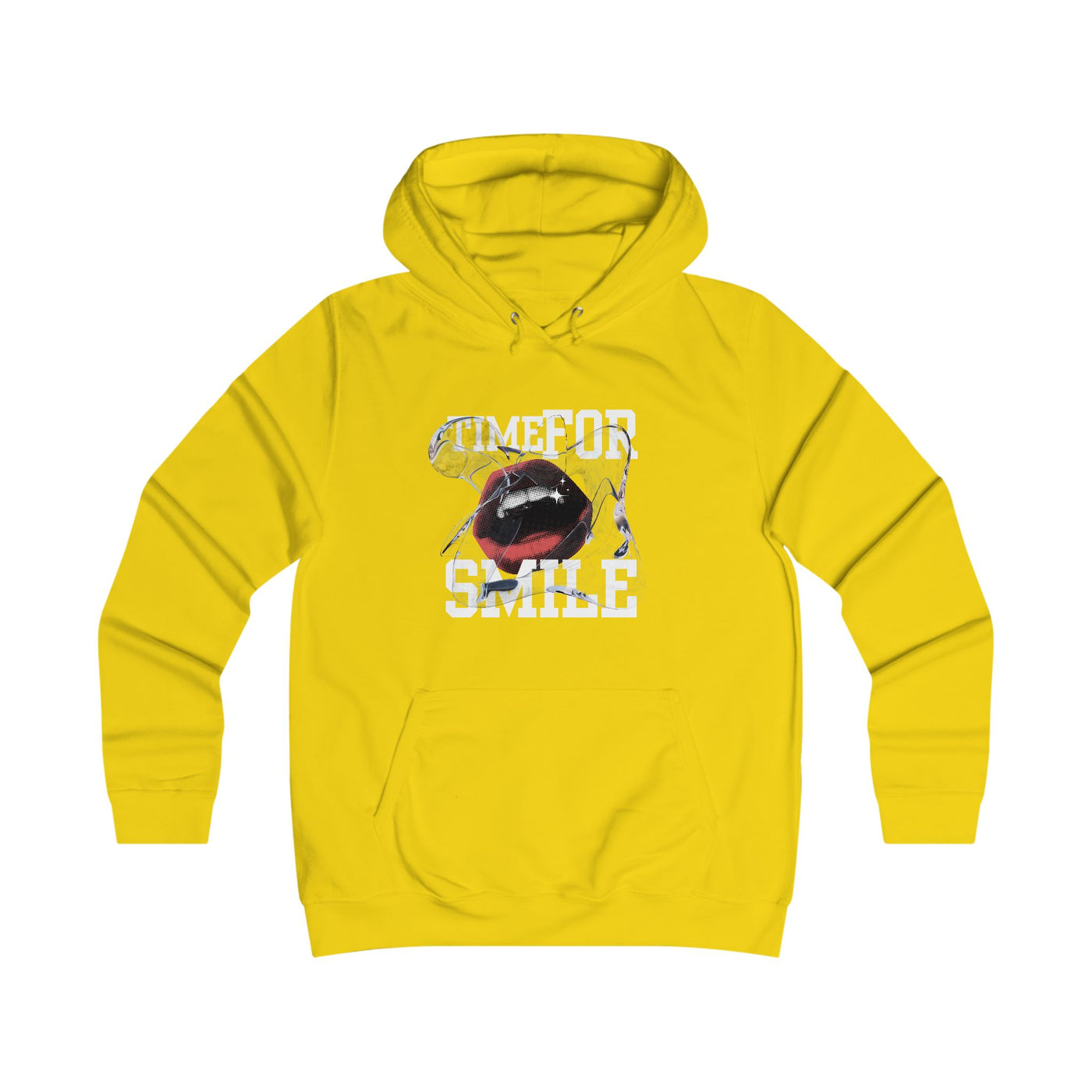 Girlie College Hoodie, Time for Smile