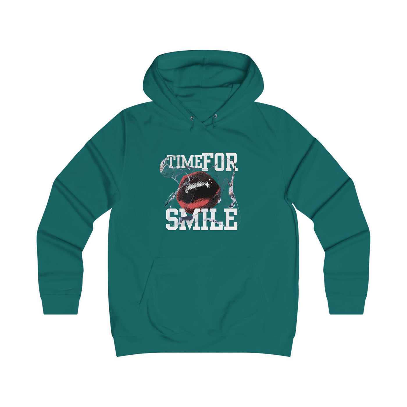 Girlie College Hoodie, Time for Smile