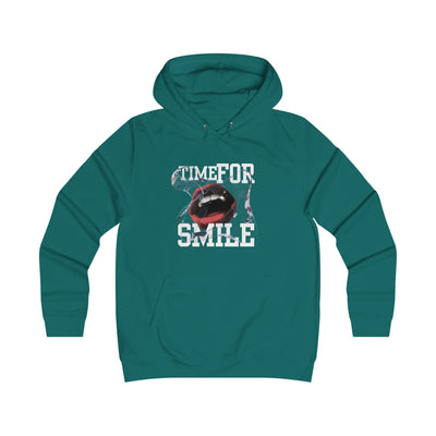 Girlie College Hoodie, Time for Smile