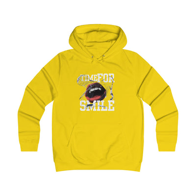 Girlie College Hoodie, Time for Smile