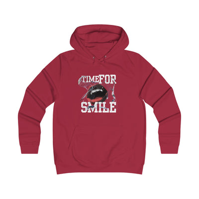 Girlie College Hoodie, Time for Smile