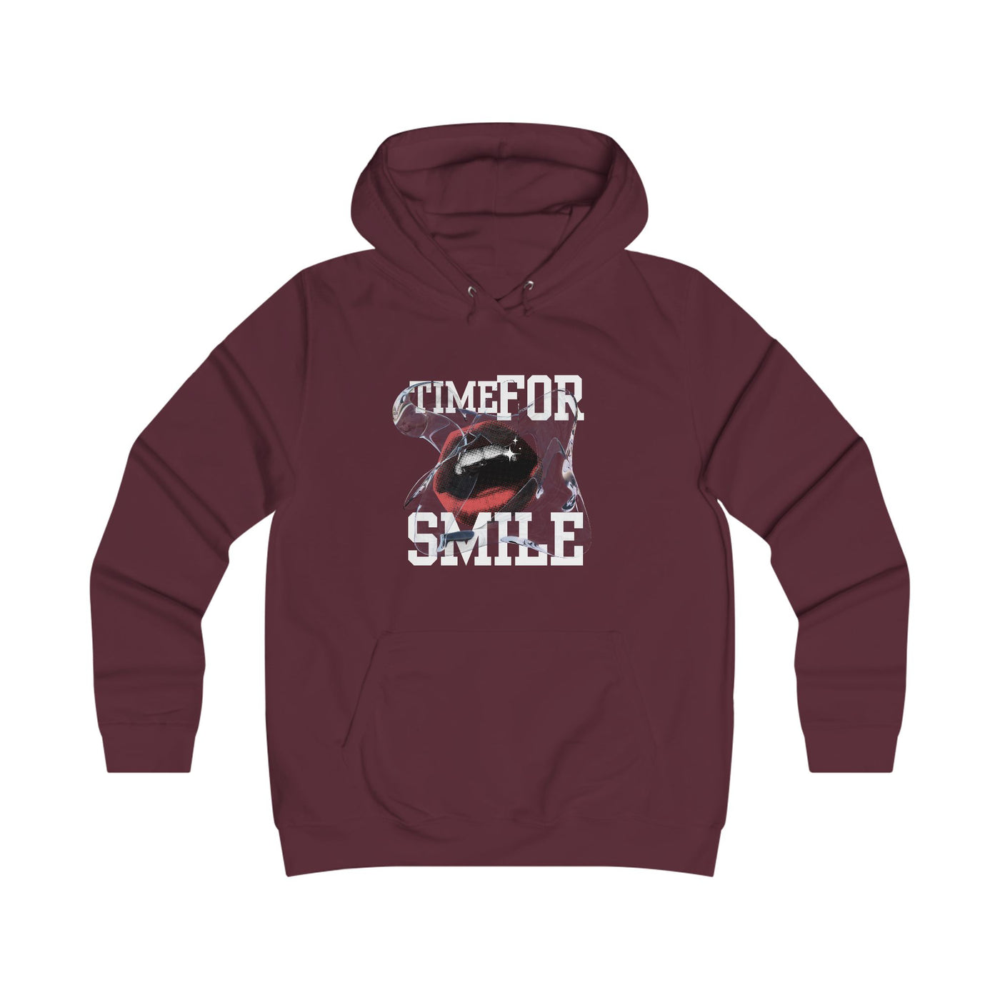 Girlie College Hoodie, Time for Smile