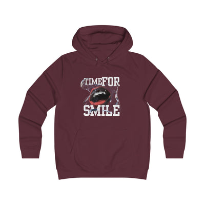 Girlie College Hoodie, Time for Smile