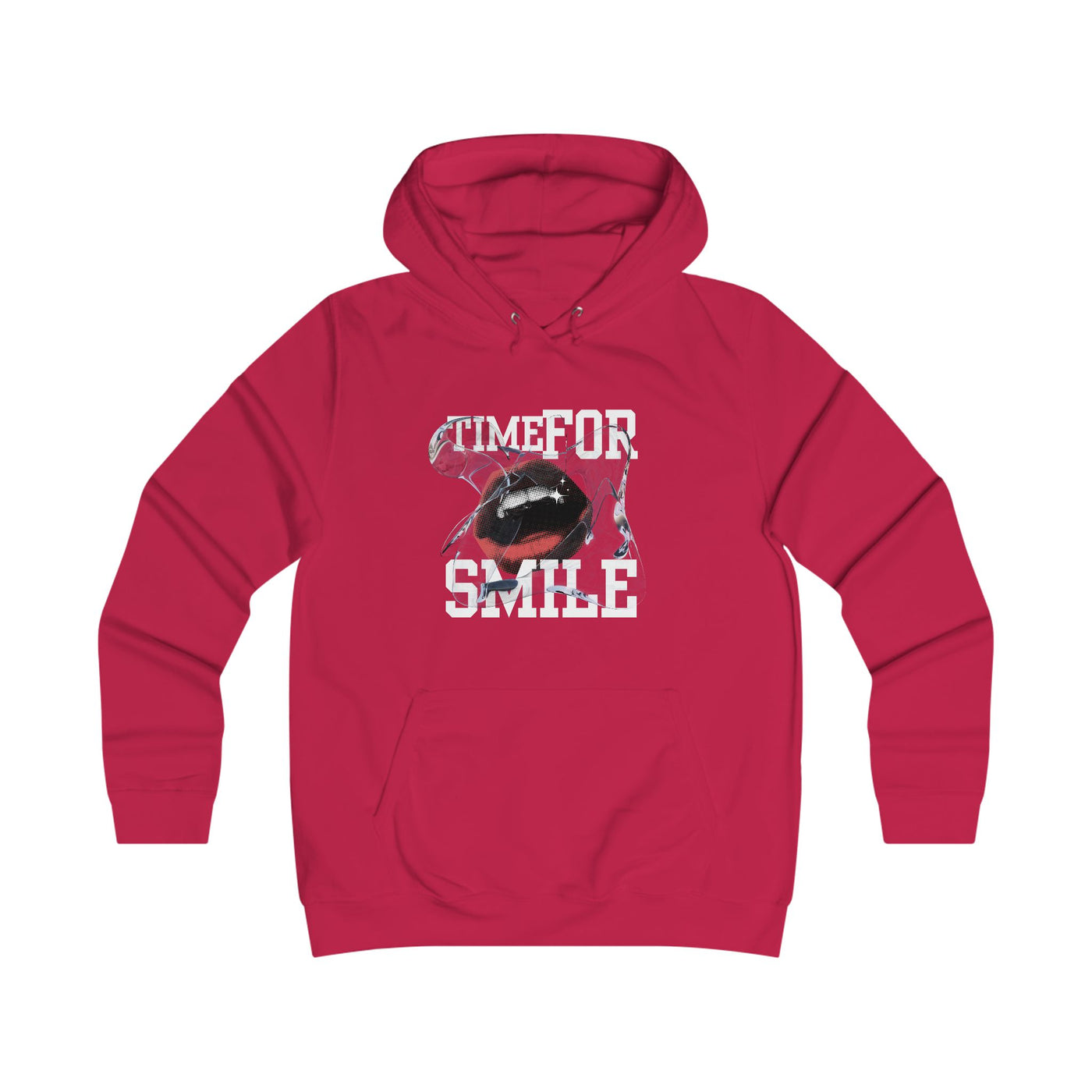 Girlie College Hoodie, Time for Smile