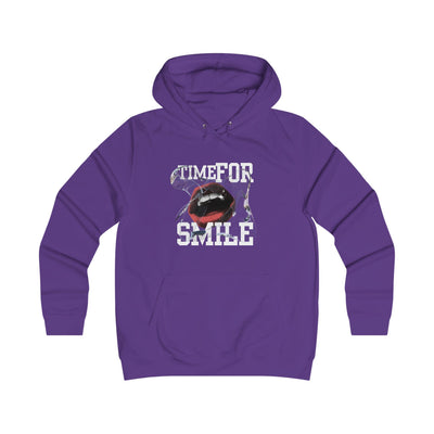 Girlie College Hoodie, Time for Smile