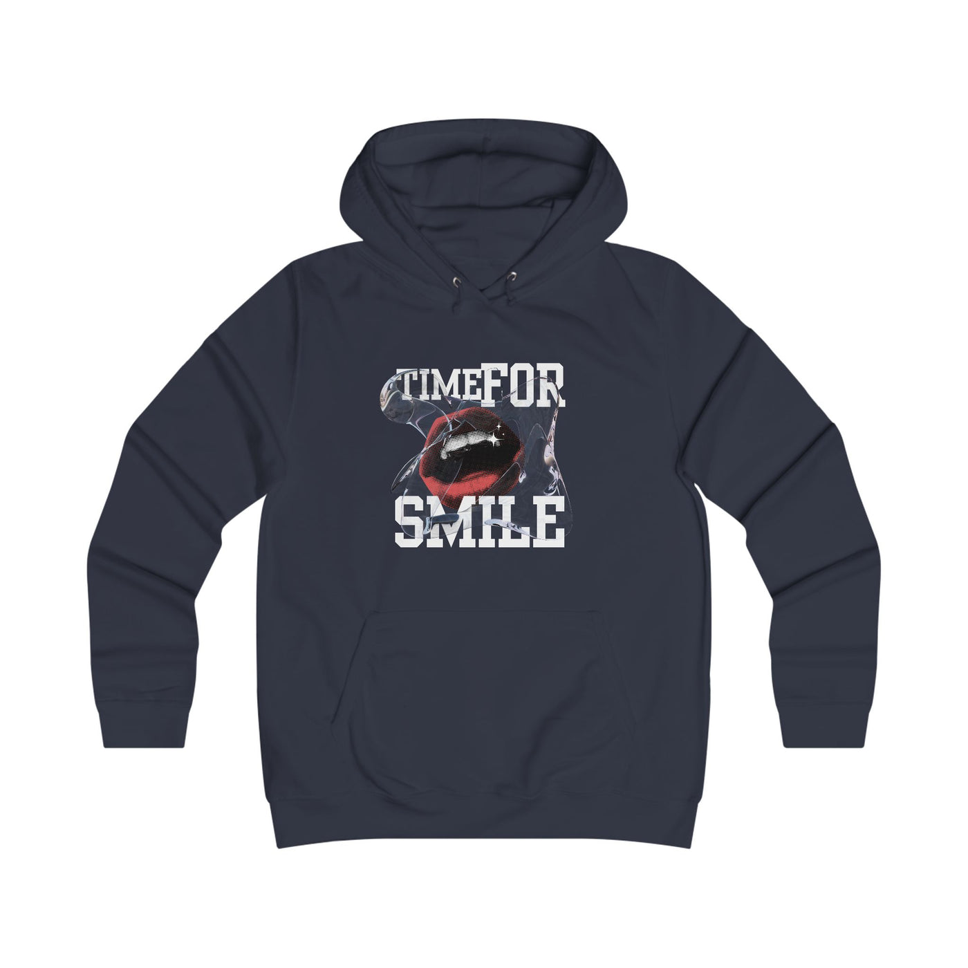 Girlie College Hoodie, Time for Smile