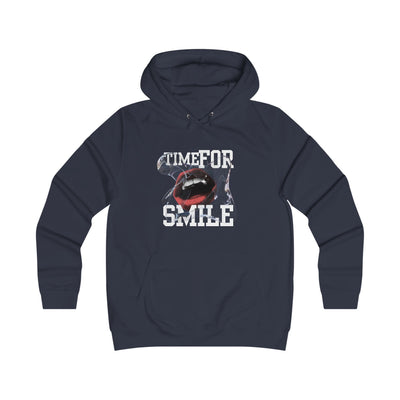 Girlie College Hoodie, Time for Smile