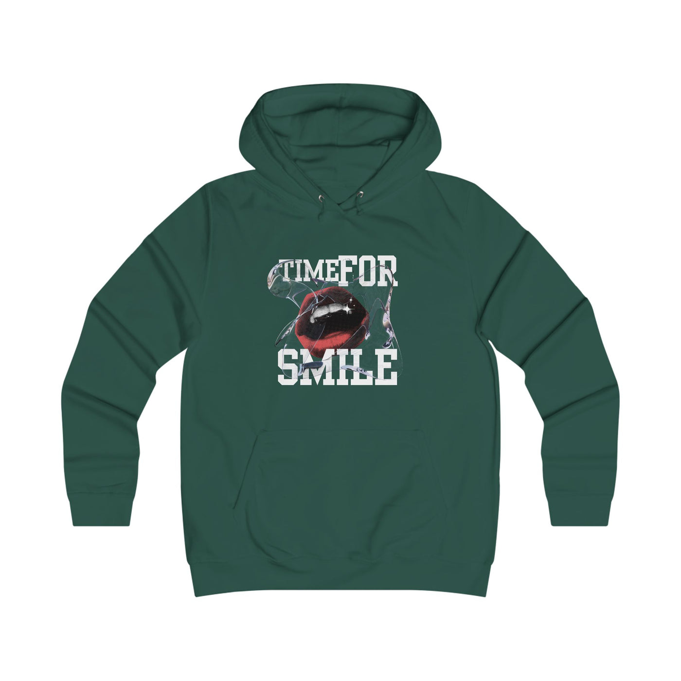 Girlie College Hoodie, Time for Smile