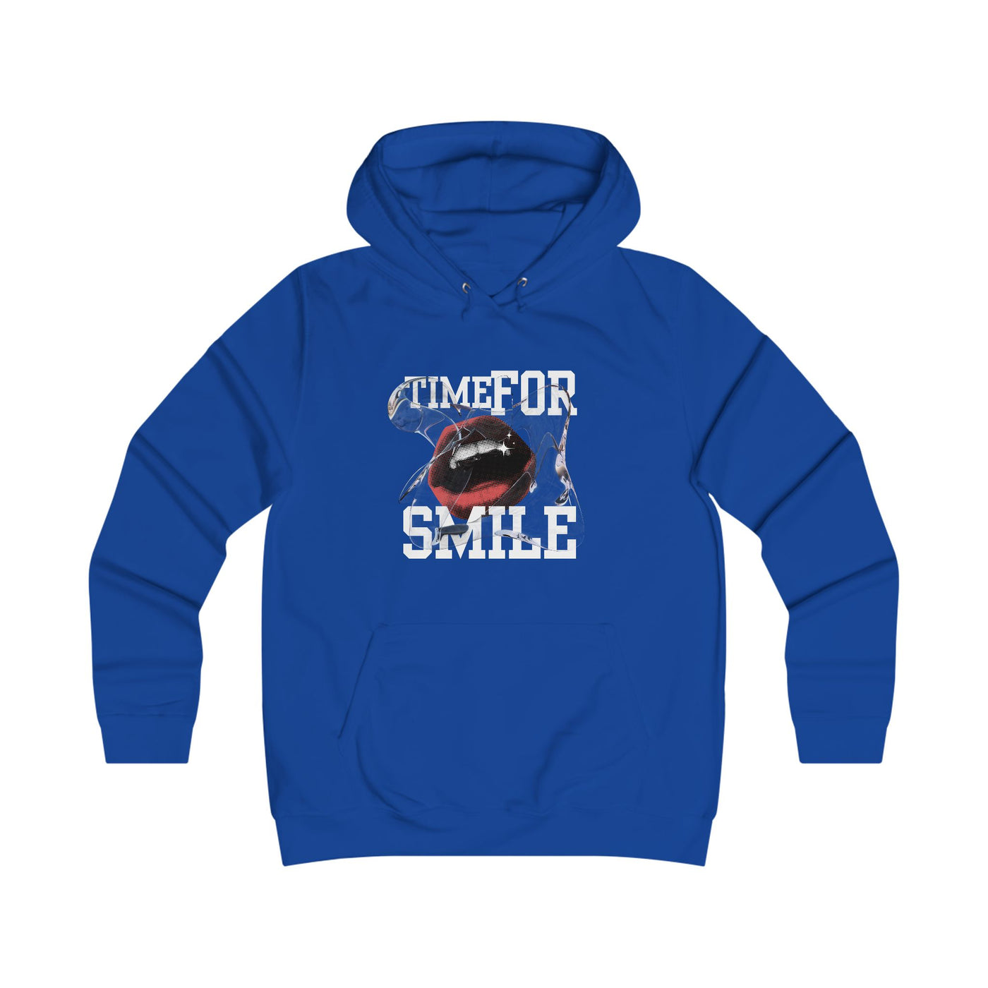 Girlie College Hoodie, Time for Smile