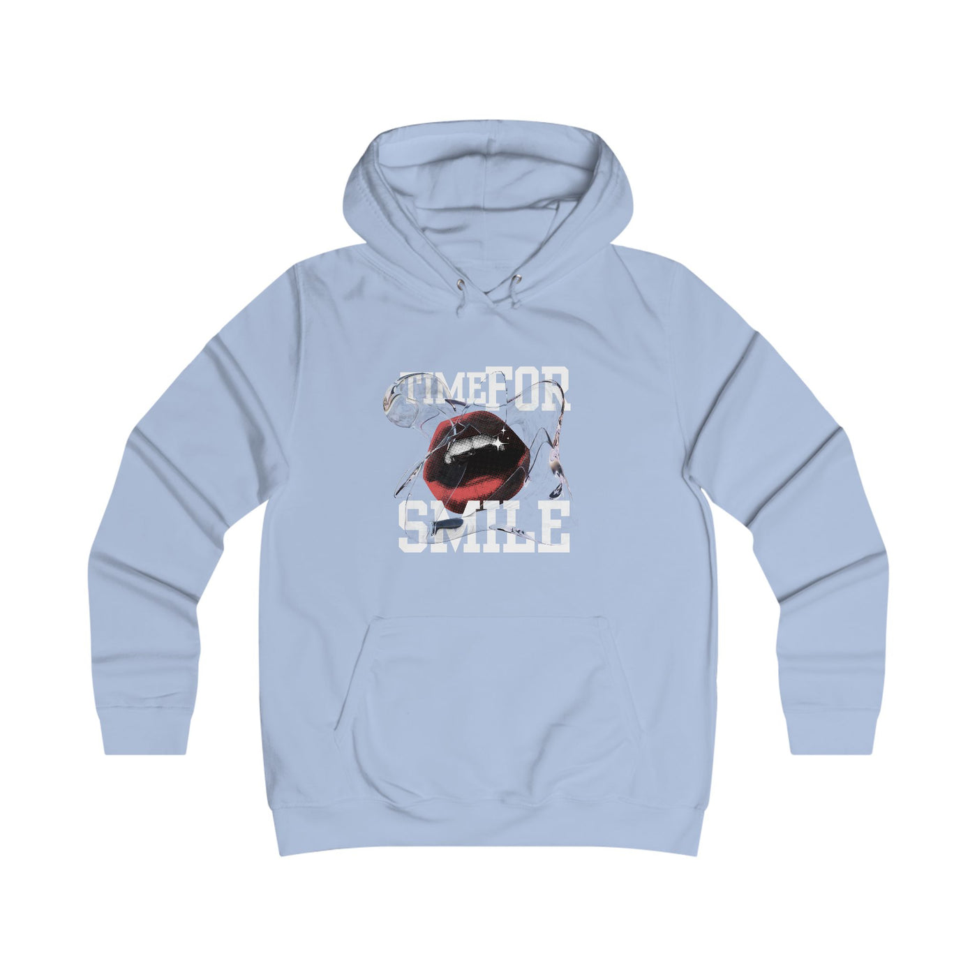Girlie College Hoodie, Time for Smile