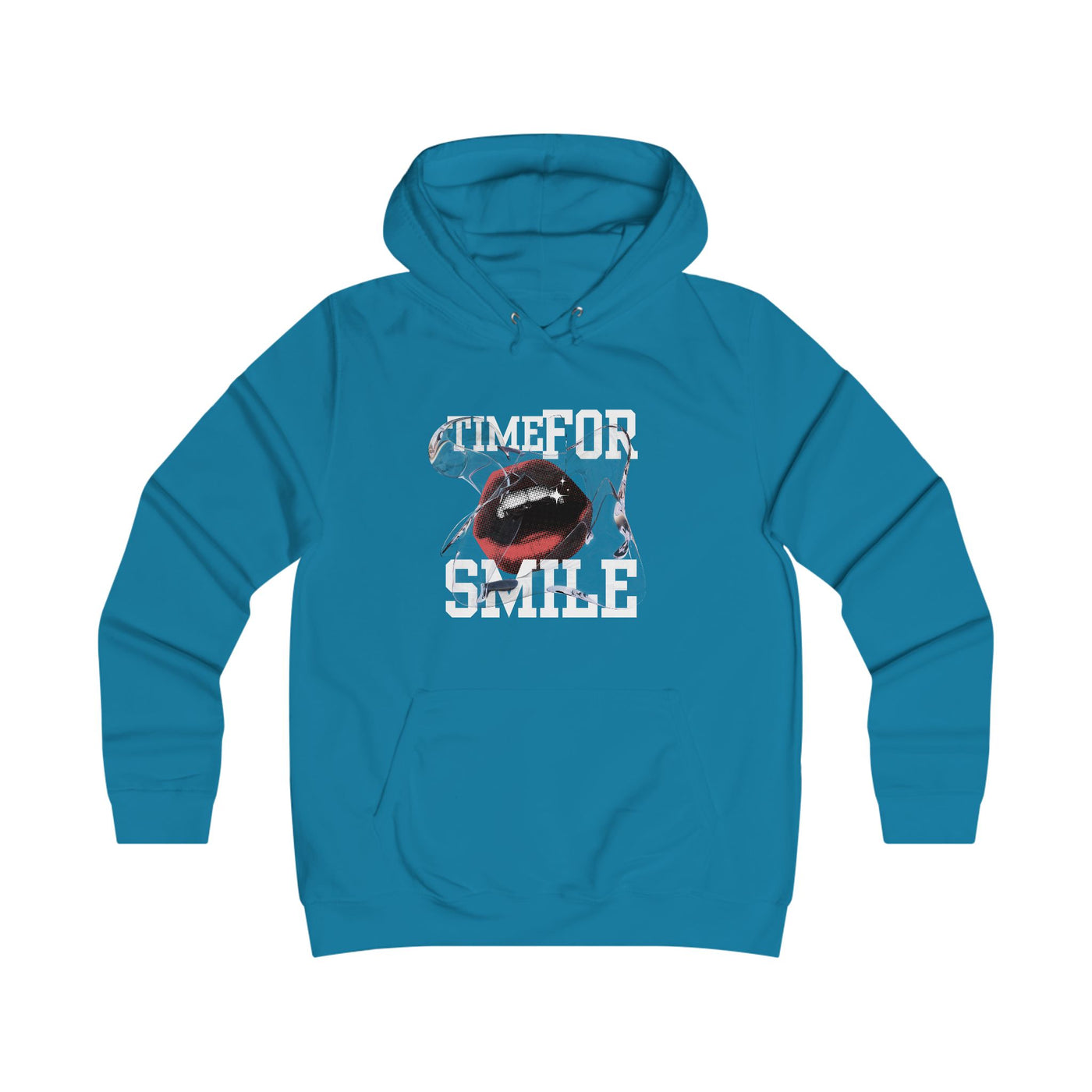 Girlie College Hoodie, Time for Smile