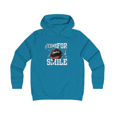 Girlie College Hoodie, Time for Smile