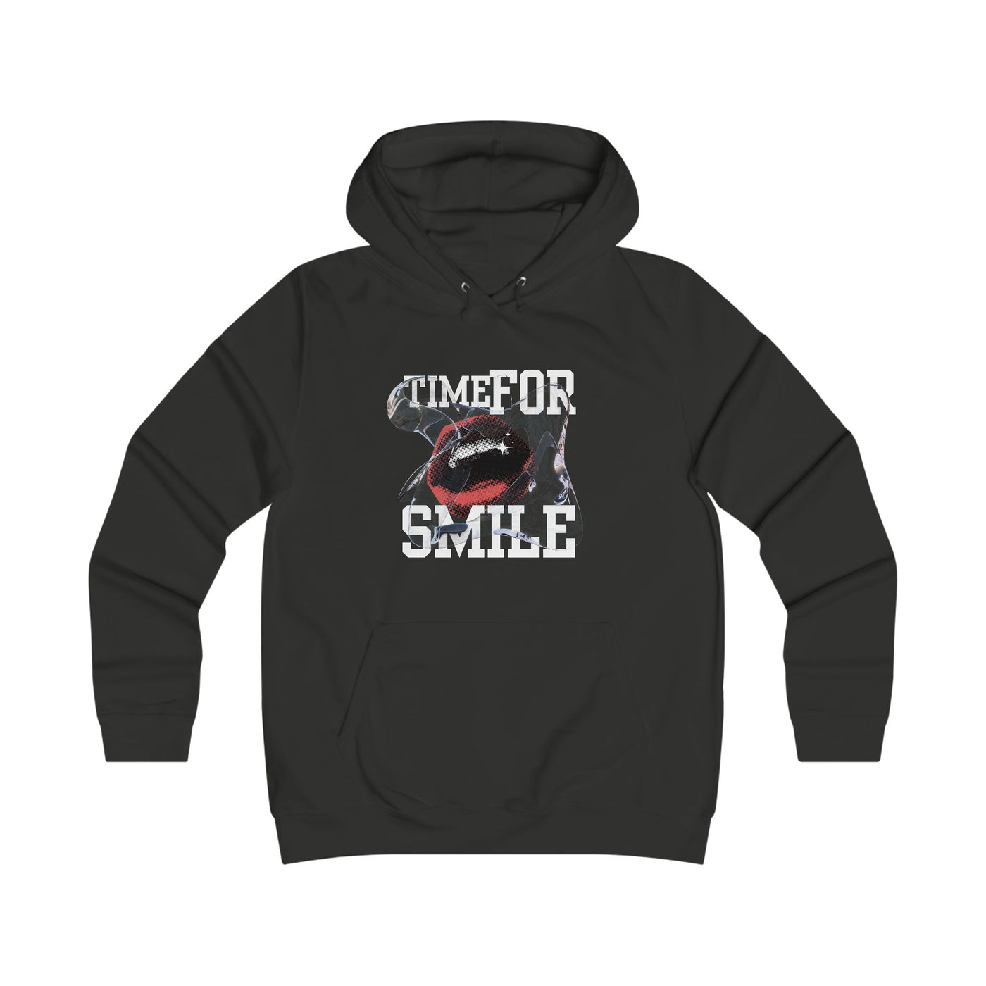 Girlie College Hoodie, Time for Smile