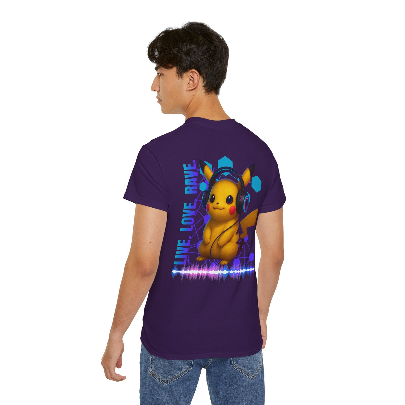 Rave T-Shirt, Fun Music Shirt, Live Love Rave - Techno - Pokemon