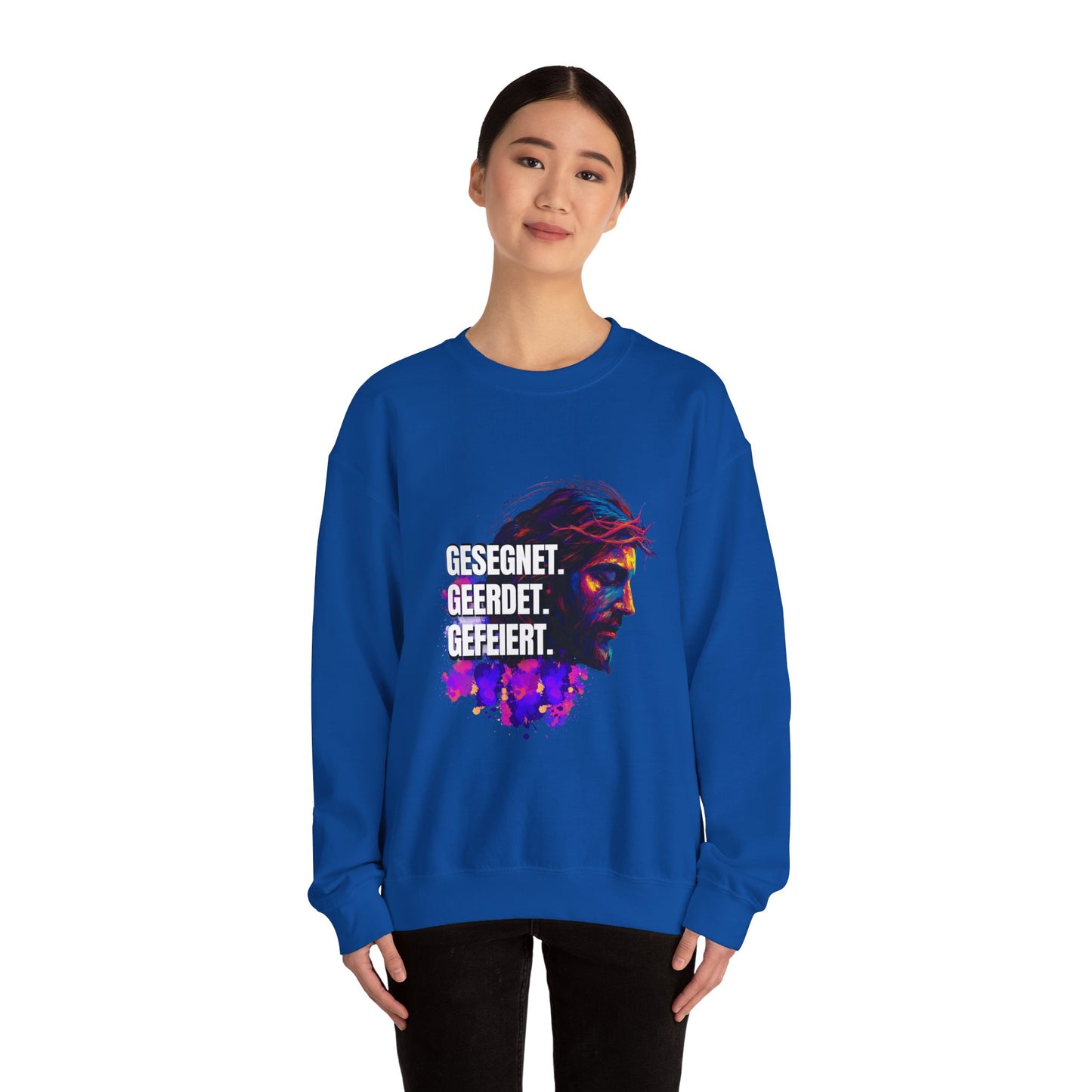 Sweatshirt Jesus- BLESSED - GROUNDED - CELEBRATED