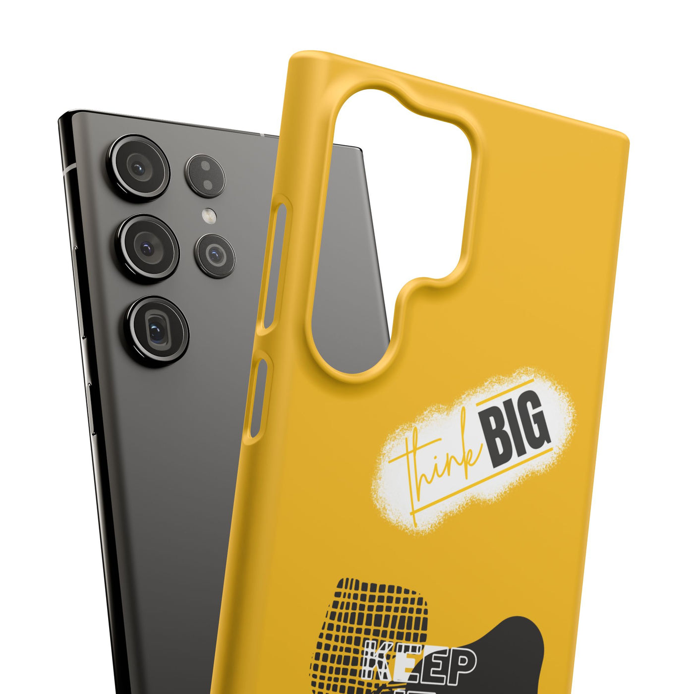 Handyhülle gelbe - Yellow Snap Case - 'Think BIG' for Motivated Individuals