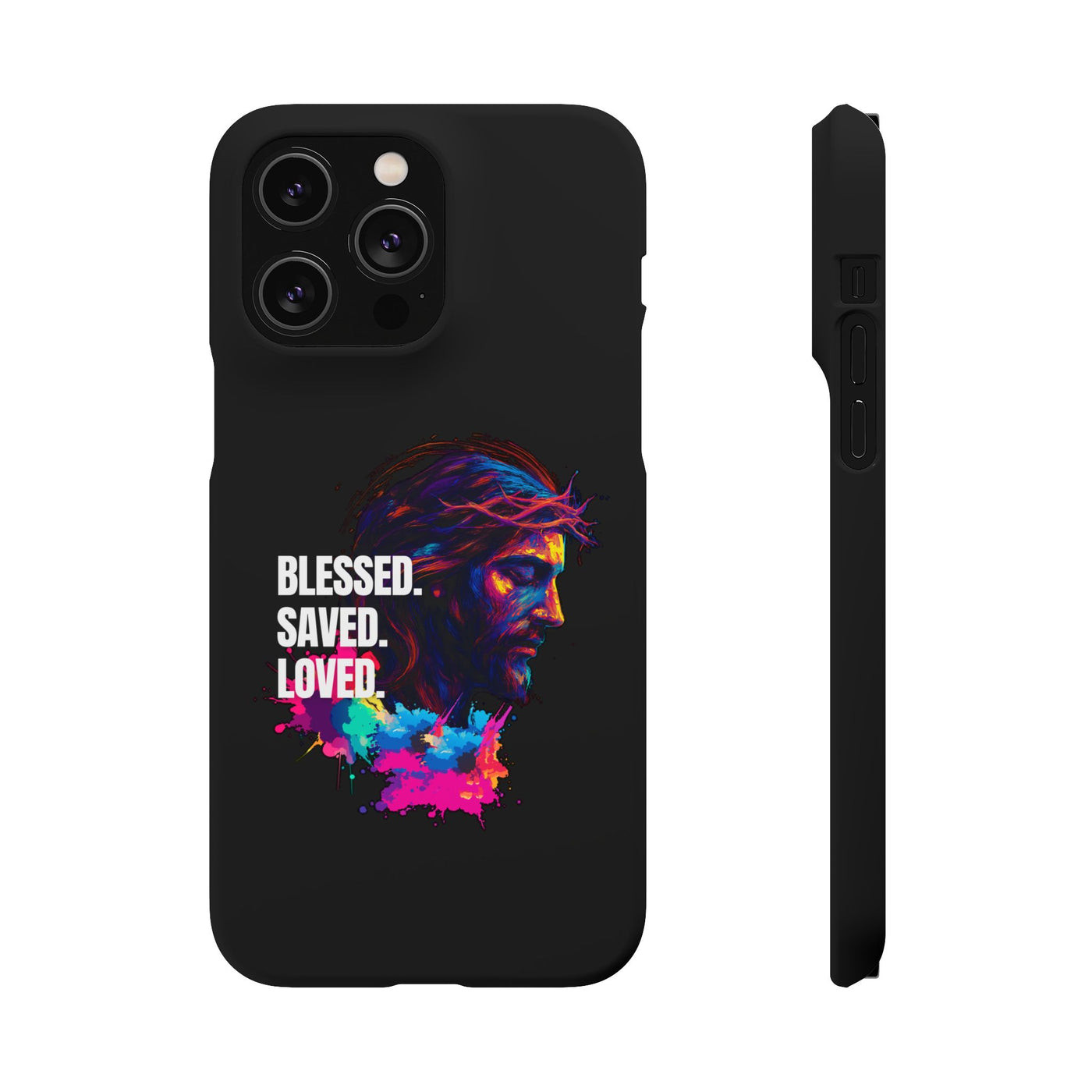 Blessed Saved loved - Snap Case - Jesus