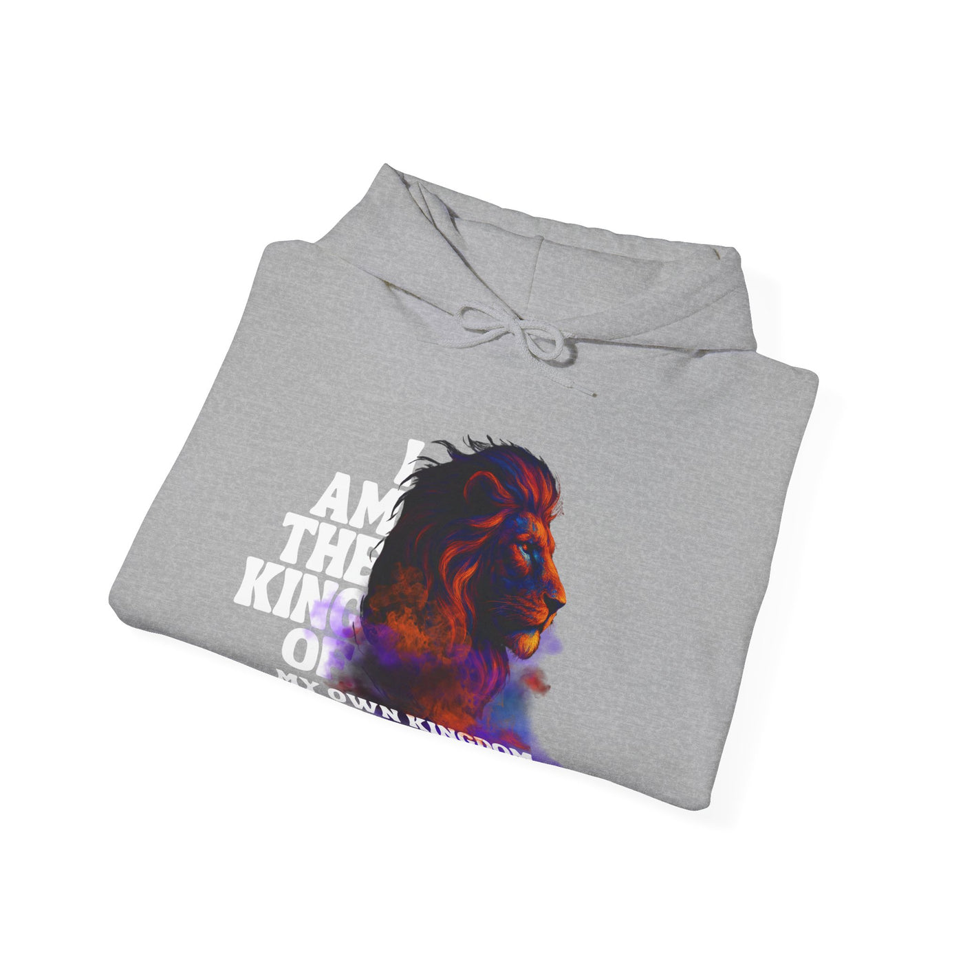 Inspirational Lion Hoodie "i am the king of my kingdom"