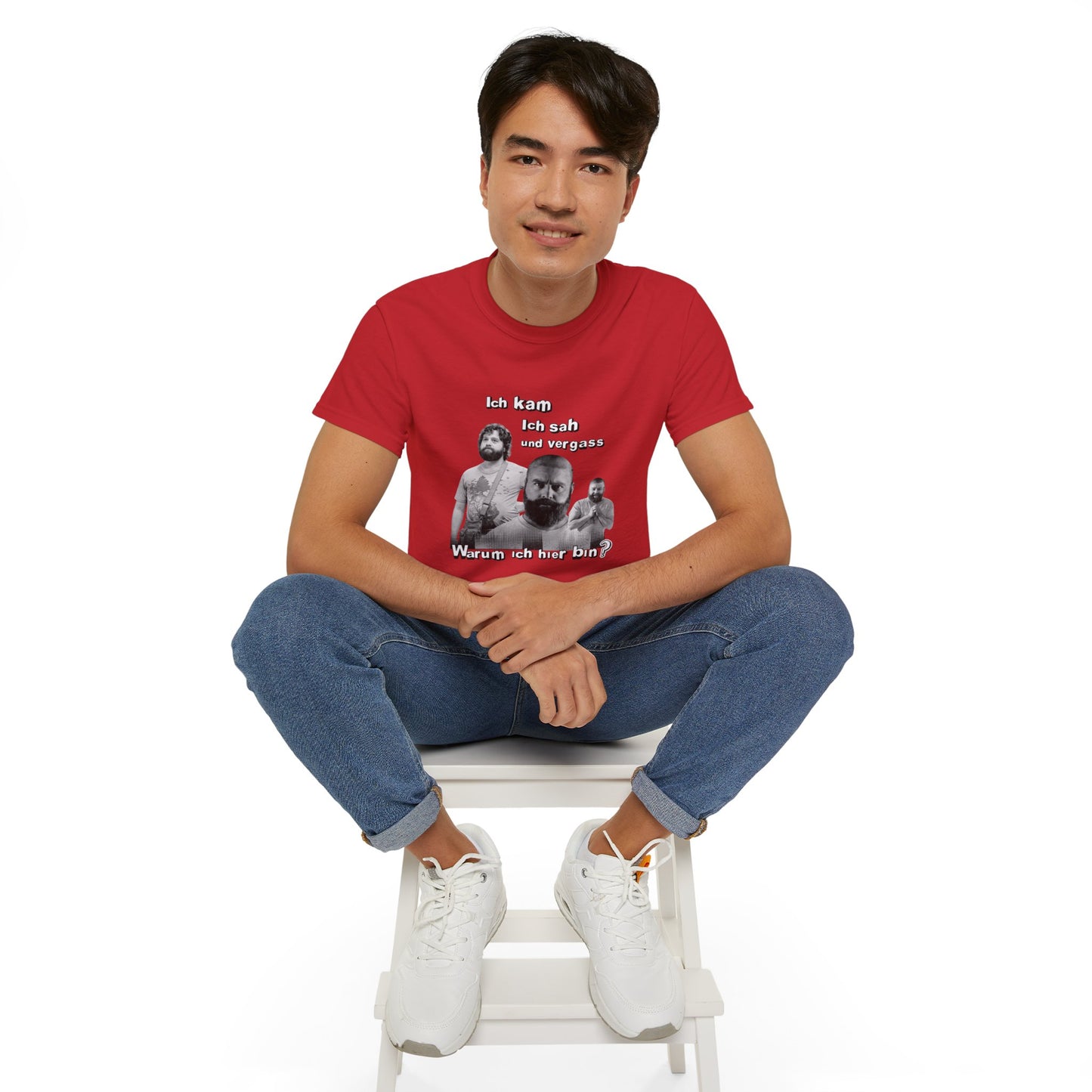 T ShirtUnisex Witz  Alan Garner– Ich kam ich sah und vergaß - Warum ich hier bin!