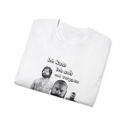 T ShirtUnisex Witz  Alan Garner– Ich kam ich sah und vergaß - Warum ich hier bin!