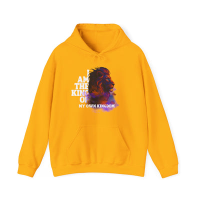 Inspirational Lion Hoodie "i am the king of my kingdom"