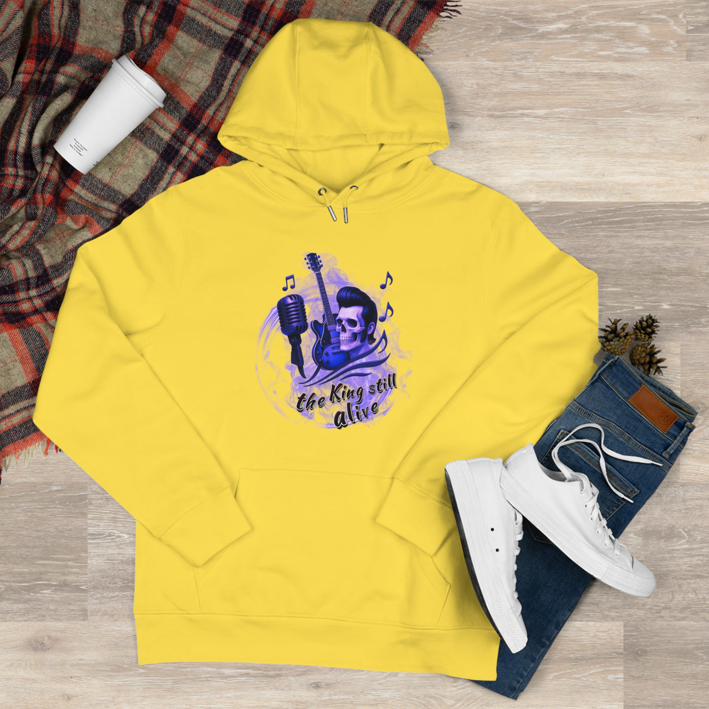 Rock 'n' Roll King Hooded Sweatshirt - 'The King Still Alive' Graphic