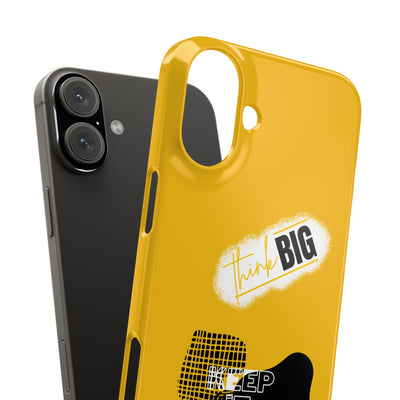 Handyhülle gelbe - Yellow Snap Case - 'Think BIG' for Motivated Individuals