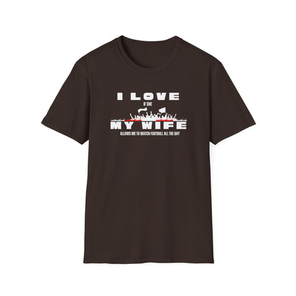 Minimalist Red Graphic Unisex T-Shirt - I love my wife