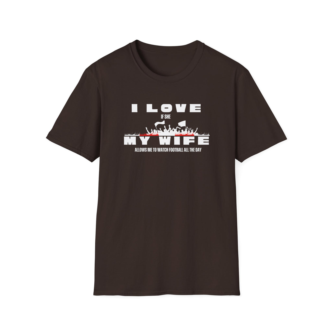 Minimalist Red Graphic Unisex T-Shirt - I love my wife 