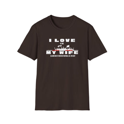 Minimalist Red Graphic Unisex T-Shirt - I love my wife 