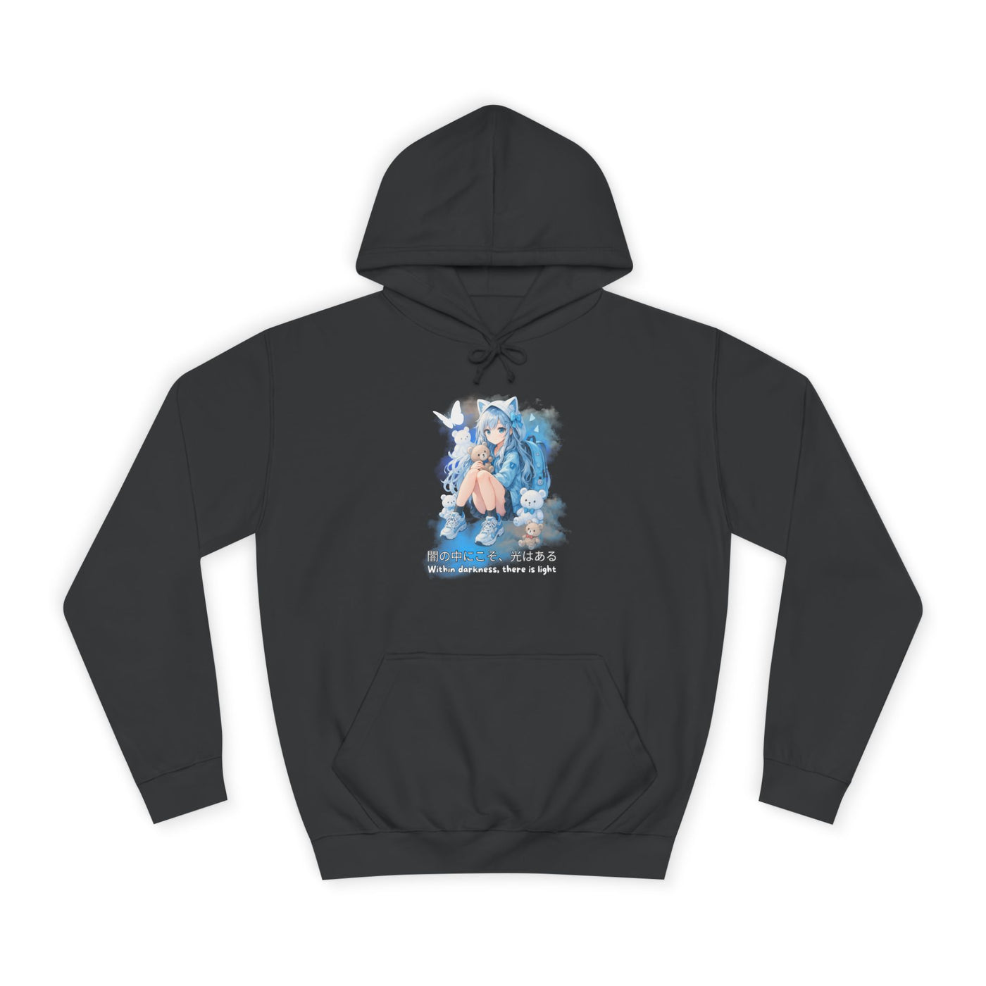 Hoodie, Anime Sweatshirt "Within darkness there is a light"