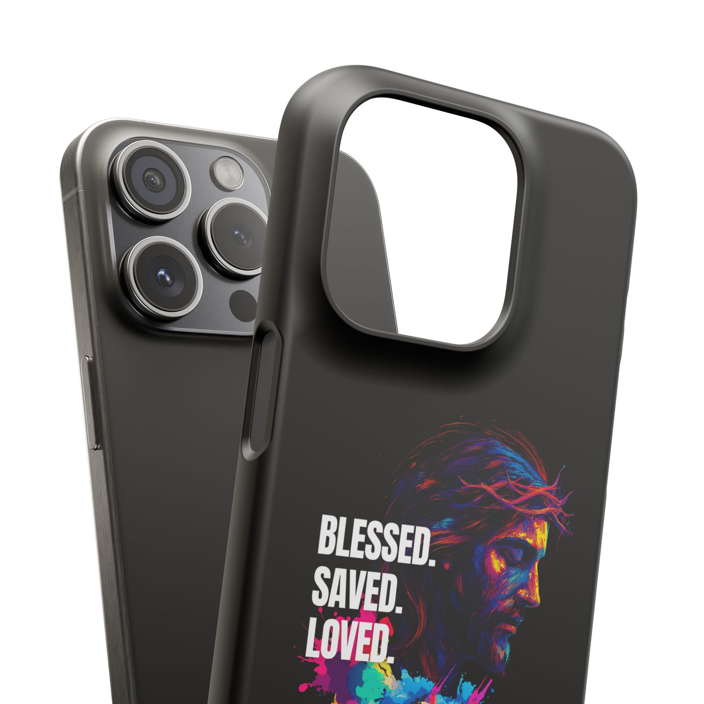Blessed Saved loved - Snap Case - Jesus