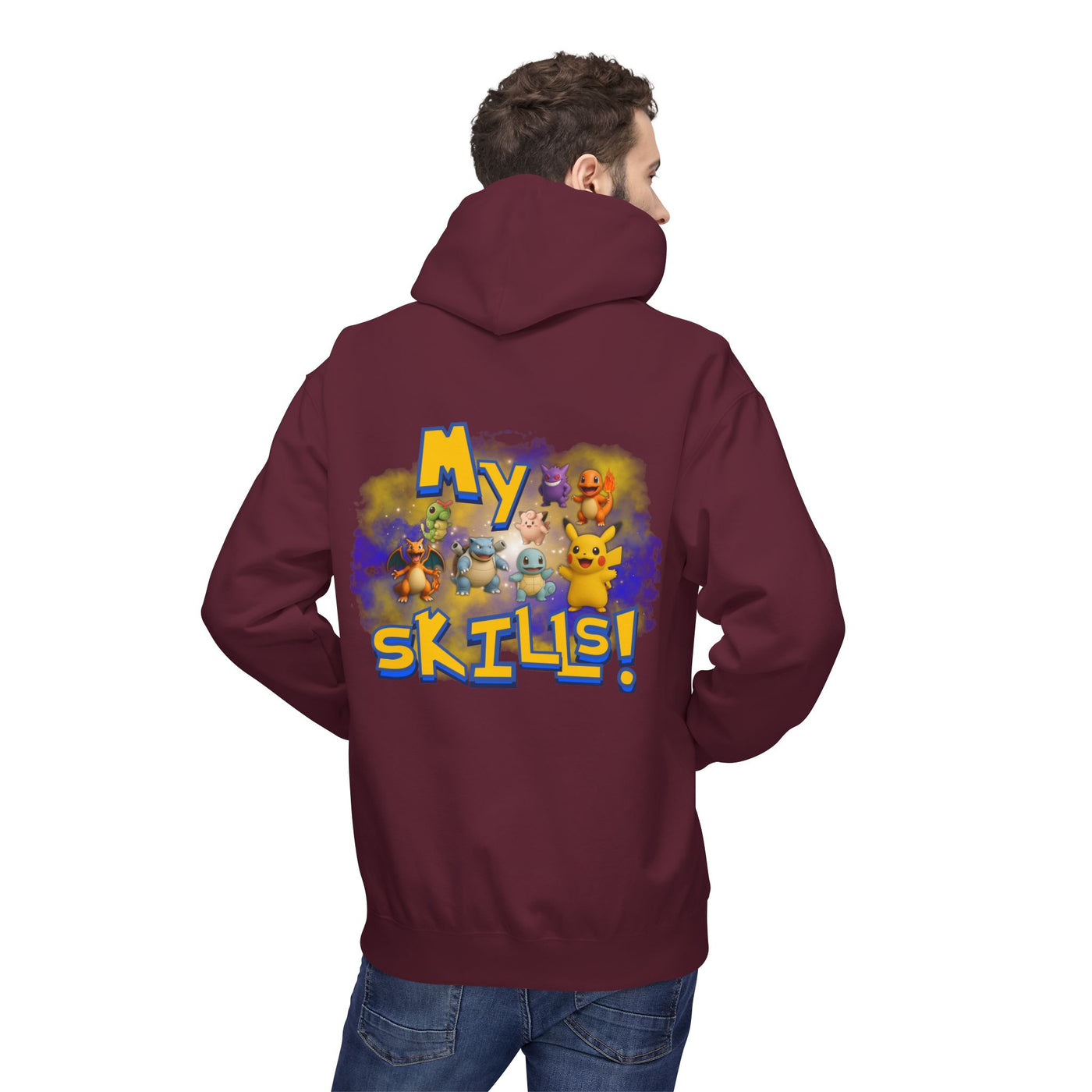 Pokemon Skills Hoodie, Unisex Pokemon Sweatshirt, Cute Hoodie