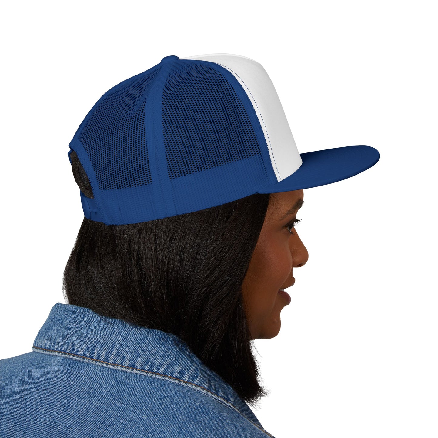 Embroidered 5 Panel Trucker Cap - Fake it til you make it