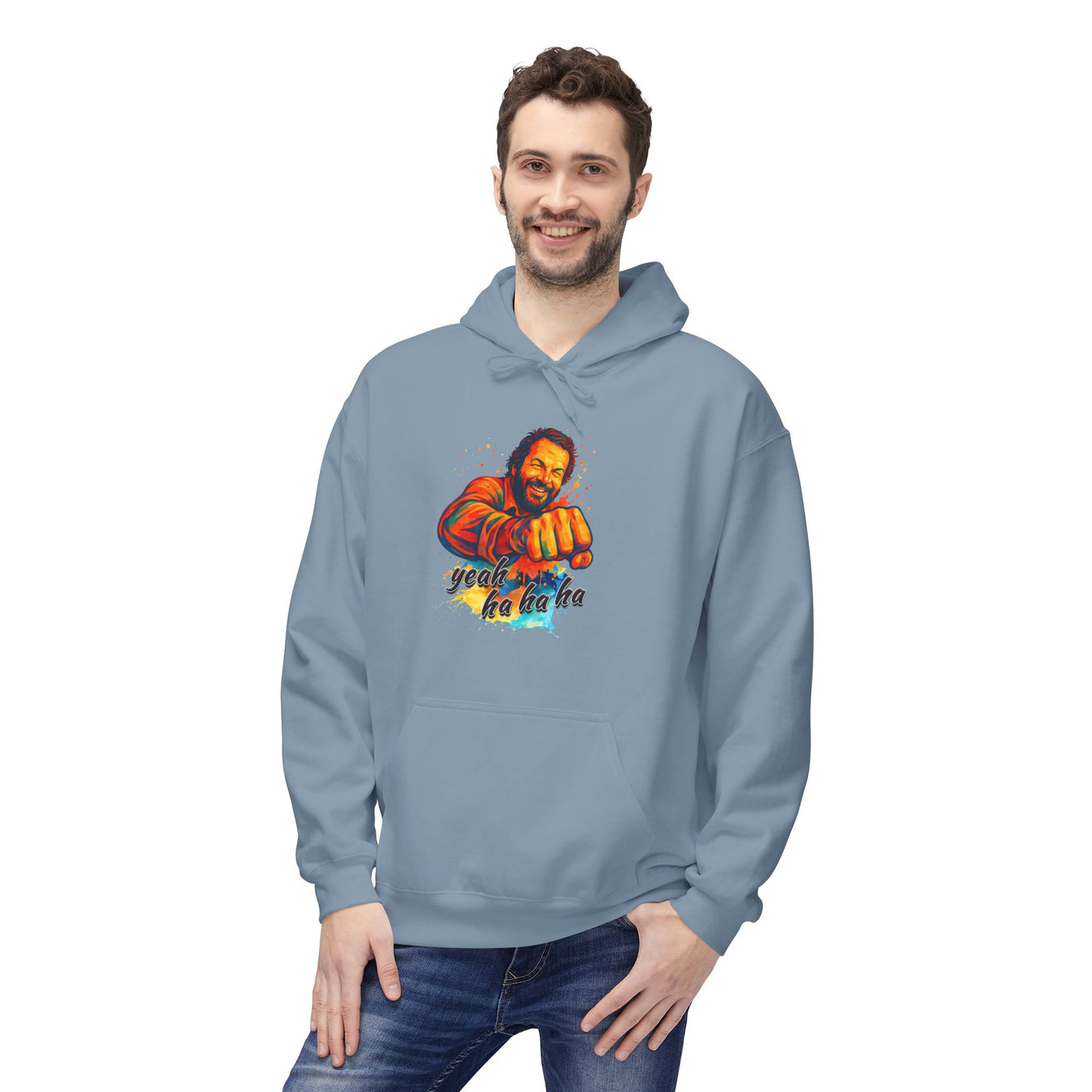 Bud Spencer Unisex Hoodie with 'Yeah Hahaha' Design