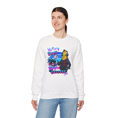 Victory Fortnite Vibes Banana Crewneck Sweatshirt - Unisex Heavy Blend