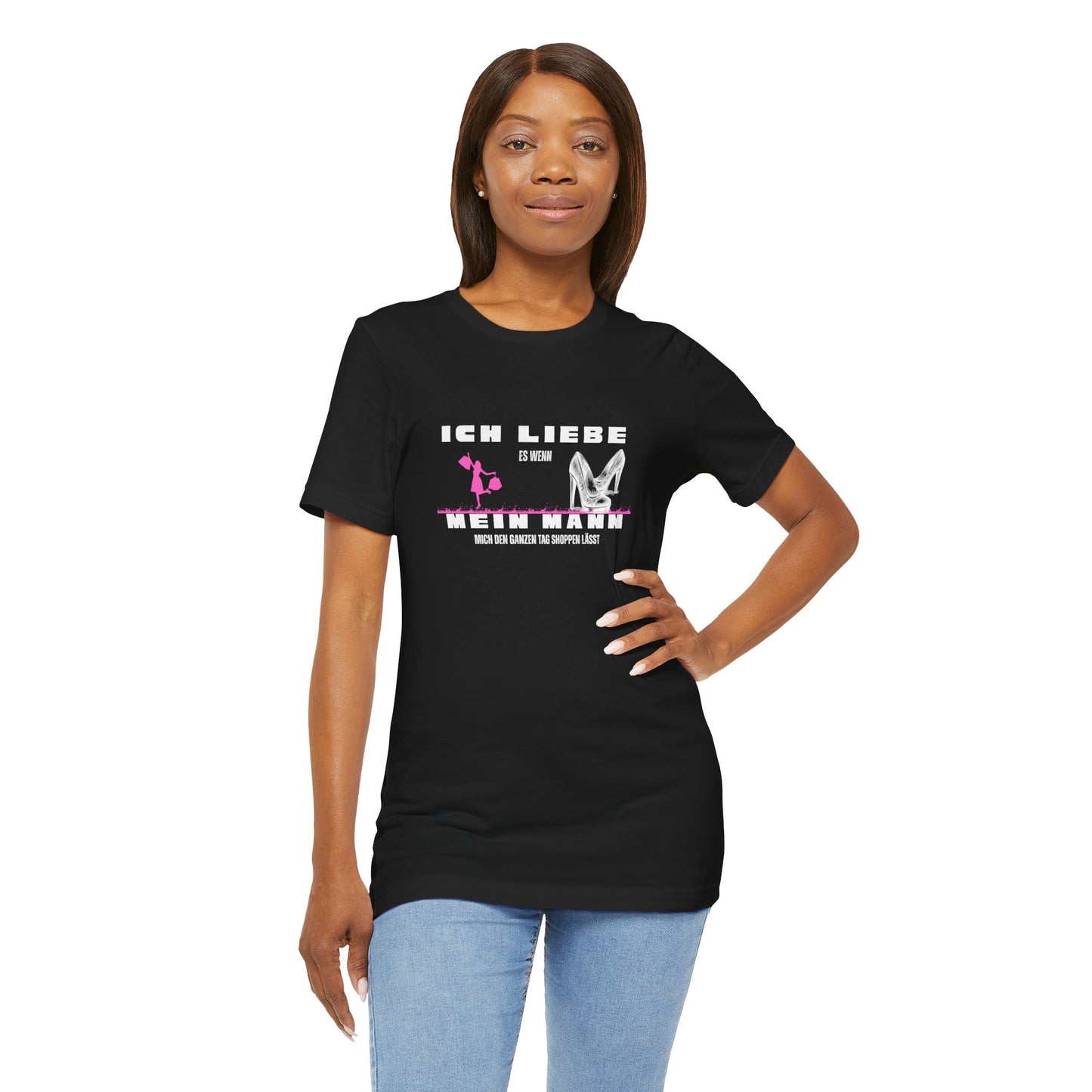 I Love My Husband "Shopping" Unisex Jersey Short Sleeve Tee