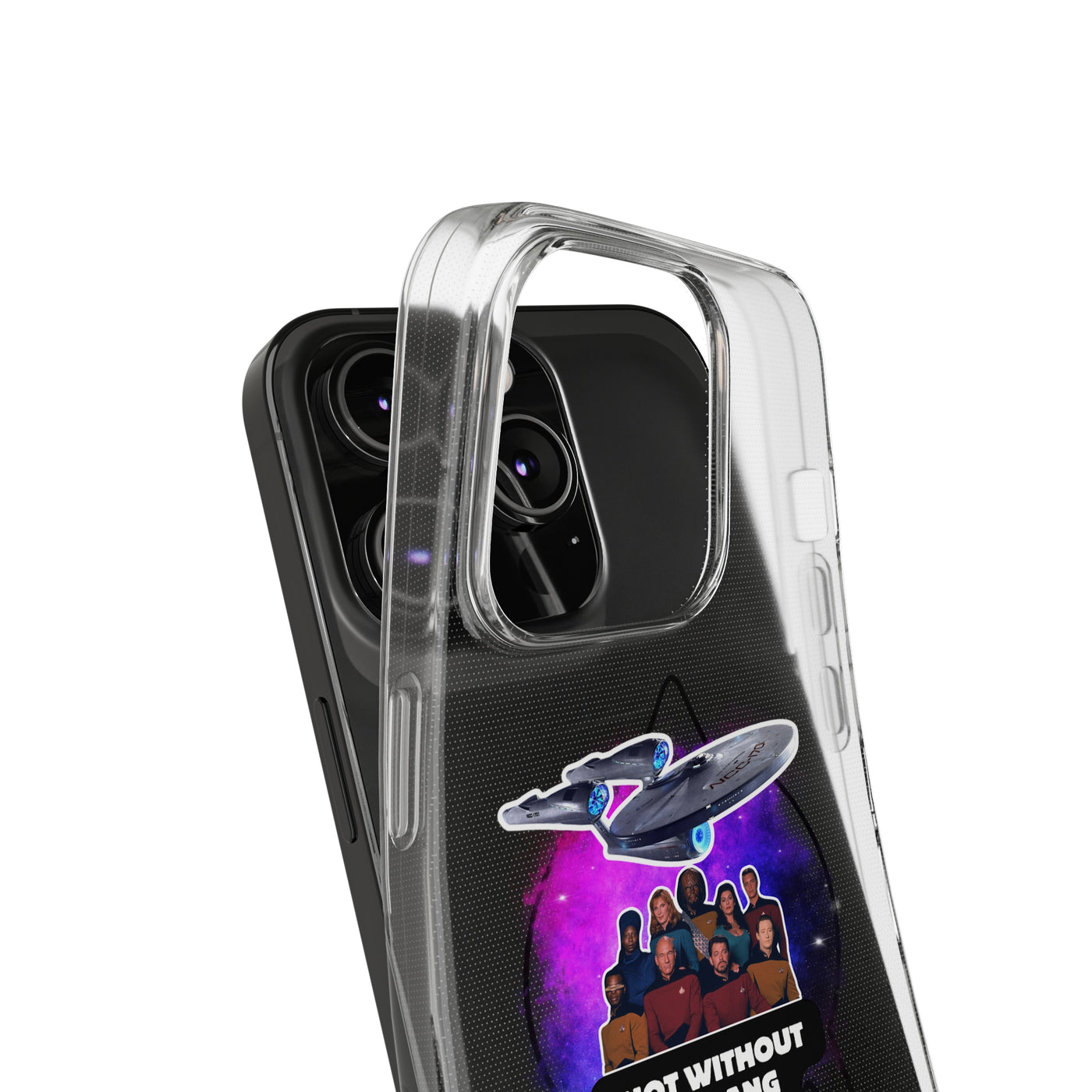 Galaxy-Inspired Soft Phone Case - Not Without My Gang, Star Trek Lovers Handyhülle