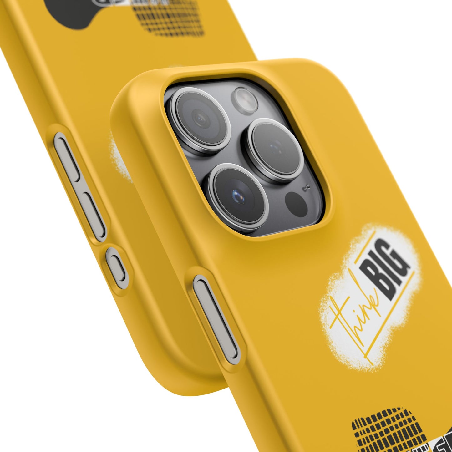 Handyhülle gelbe - Yellow Snap Case - 'Think BIG' for Motivated Individuals