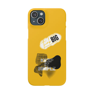 Handyhülle gelbe - Yellow Snap Case - 'Think BIG' for Motivated Individuals