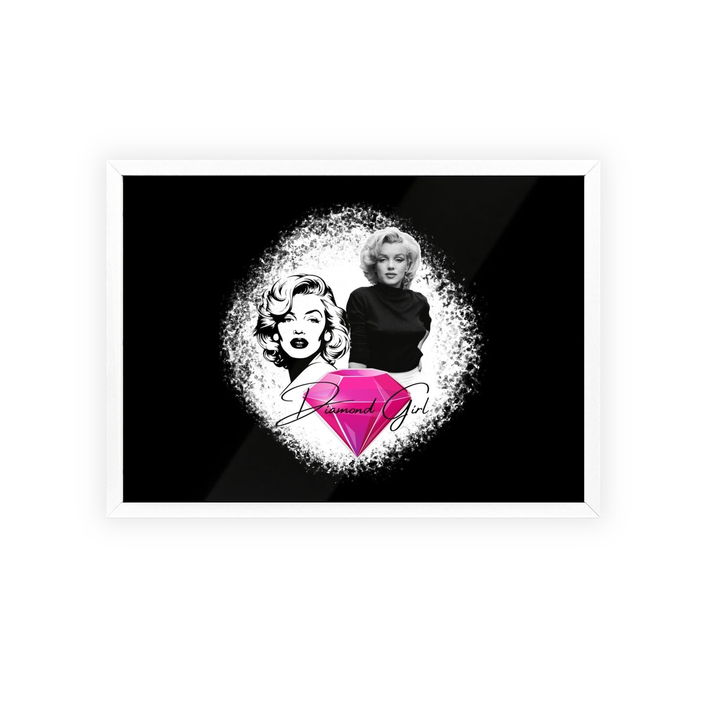 Vintage Marilyn Monroe Poster with Wooden Frame