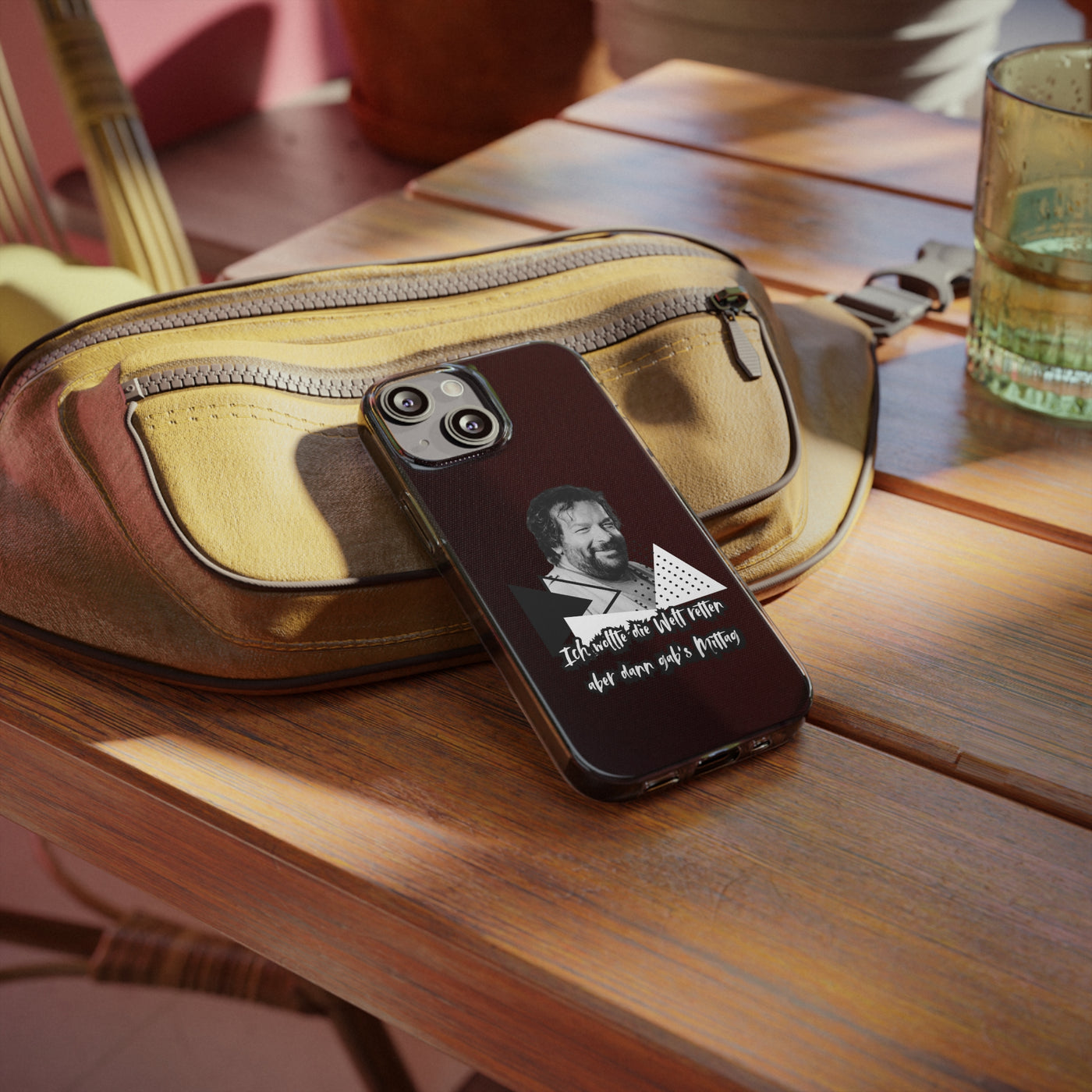 Handyhülle Unique Phone Cover, Ich wollte die Welt retten, dann gabs Mittag