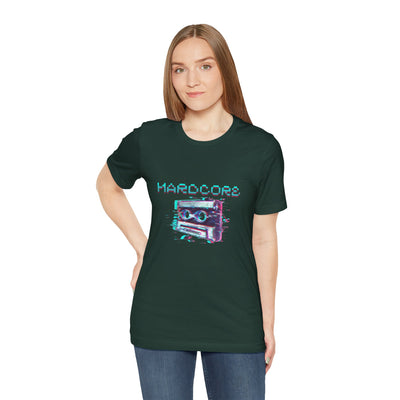 Techno - Hardcore Never Dies - Retro Graphic Tee, 90s Aesthetic Shirt unisex