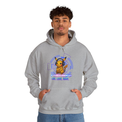 Rave Hoddie, Live Love Rave - Techno - Pokemon